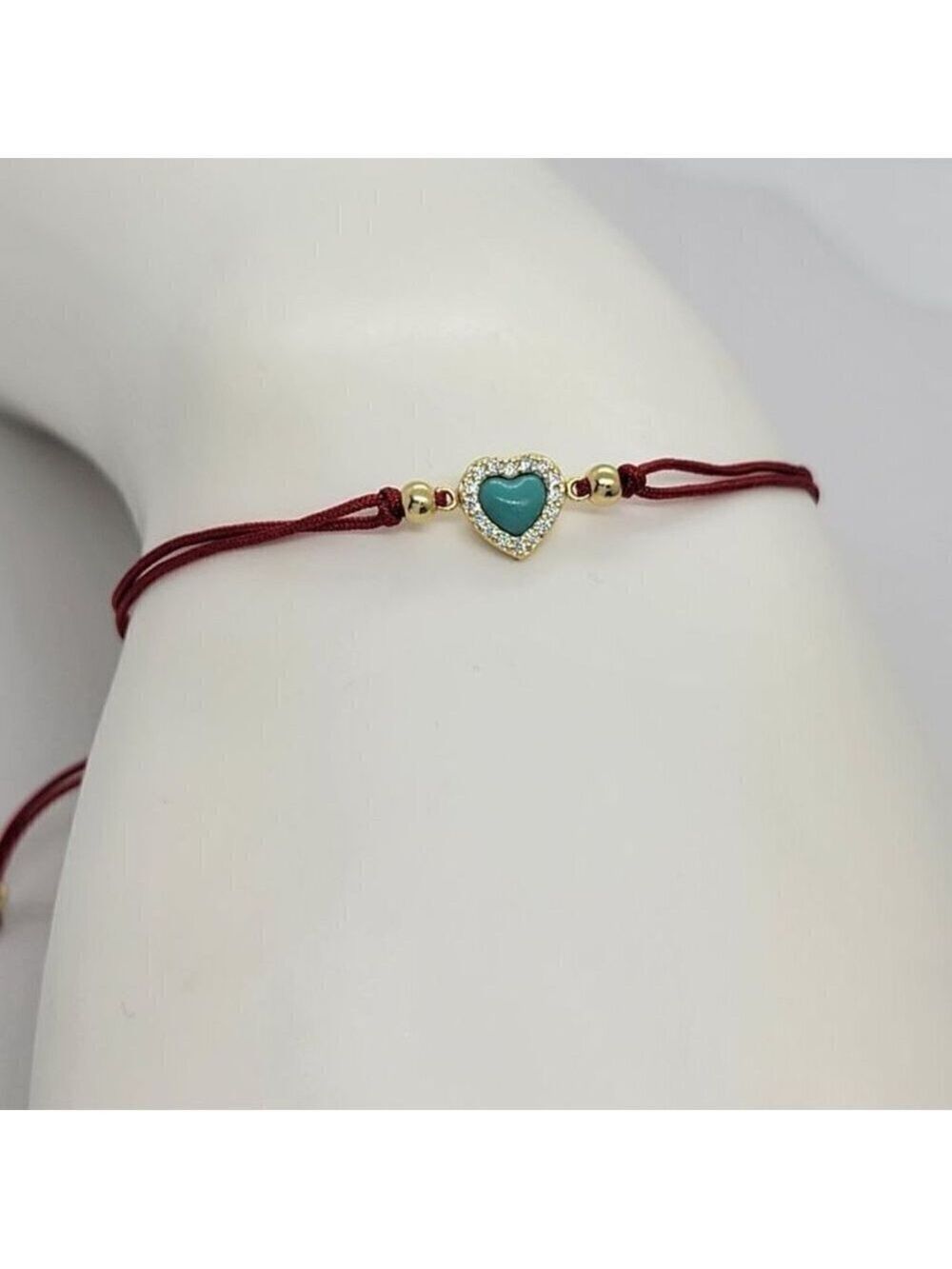 Romantic Heart Charm Bracelet – Sterling Silver 925, Adjustable